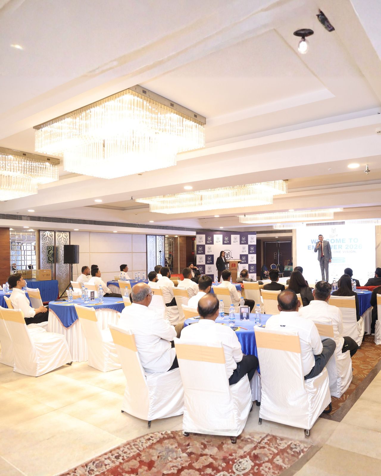 Audience at a Shakil Kadva business session